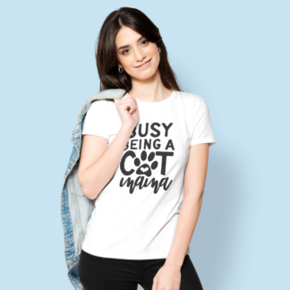 busy being a cat mama shirt