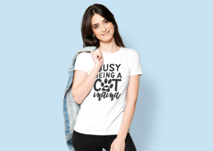 busy being a cat mama shirt