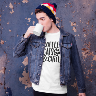 coffee cats and chill shirt