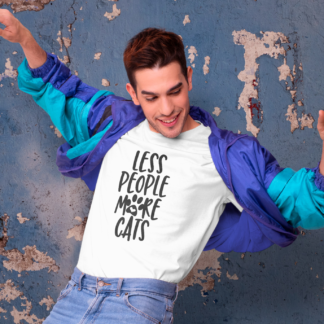 less people more cats shirt