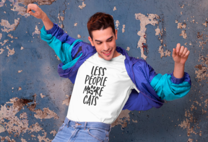 less people more cats shirt